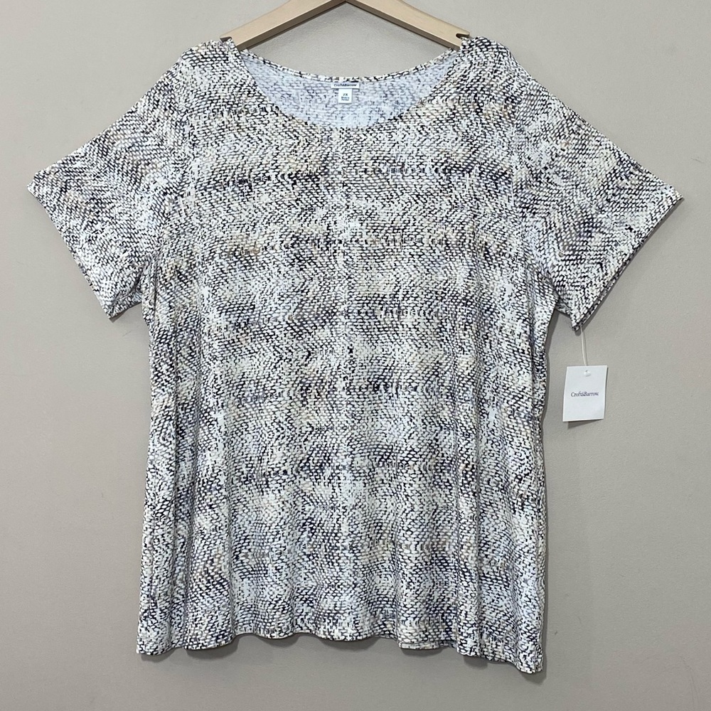 NWT Croft & Barrow || Woman snake print  blouse size 2X